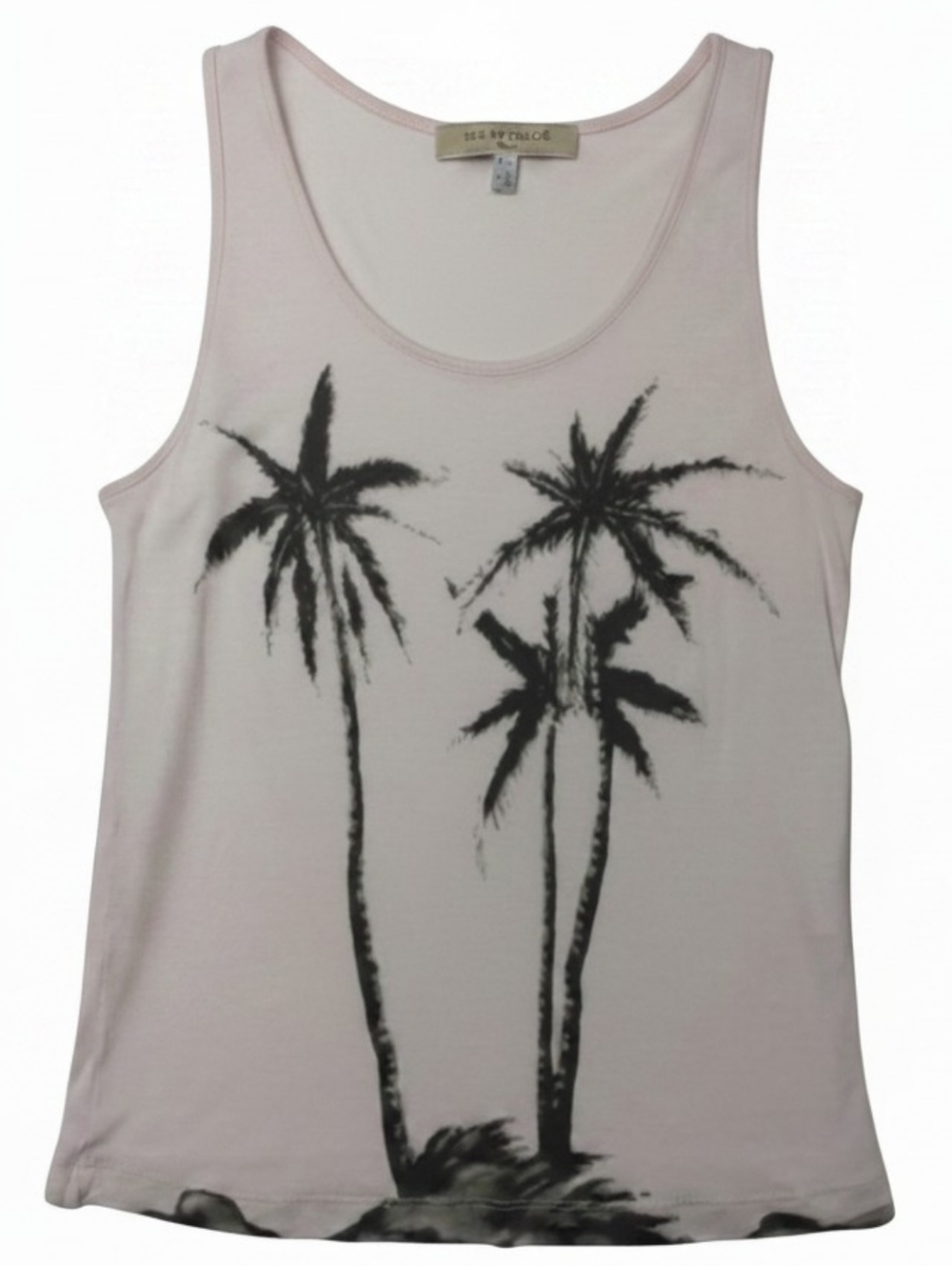 See by Chloe Palm Pale Pink Tissue Tank Top